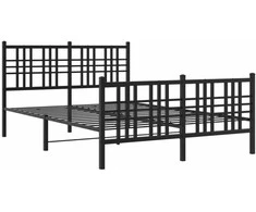 Lova Lovos rėmas su galvūgaliu/kojūgaliu, juodas, 137x190cm, metalas