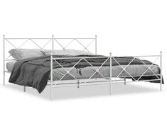 Lova Lovos rėmas su galvūgaliu/kojūgaliu, baltas, 200x200cm, metalas