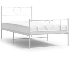 Lova Lovos rėmas su galvūgaliu/kojūgaliu, baltas, 107x203cm, metalas