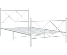 Lova Lovos rėmas su galvūgaliu/kojūgaliu, baltas, 107x203cm, metalas