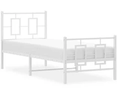 Lova Lovos rėmas su galvūgaliu/kojūgaliu, baltas, 75x190cm, metalas