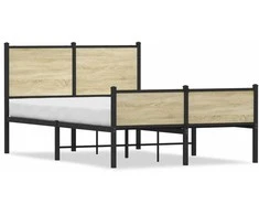 Lova Lovos rėmas be čiužinio, sonoma ąžuolo, 120x190cm, metalas