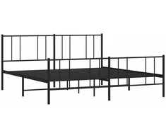 Lova Lovos rėmas su galvūgaliu/kojūgaliu, juodas, 200x200cm, metalas