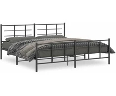 Lova Lovos rėmas su galvūgaliu/kojūgaliu, juodas, 193x203cm, metalas
