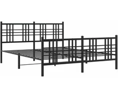 Lova Lovos rėmas su galvūgaliu/kojūgaliu, juodas, 150x200cm, metalas