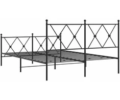 Lova Lovos rėmas su galvūgaliu/kojūgaliu, juodas, 137x190cm, metalas