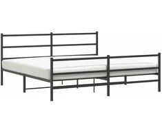 Lova Lovos rėmas su galvūgaliu/kojūgaliu, juodas, 183x213cm, metalas