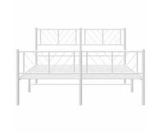 Lova Lovos rėmas su galvūgaliu/kojūgaliu, baltas, 160x200cm, metalas