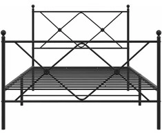 Lova Lovos rėmas su galvūgaliu/kojūgaliu, juodas, 100x190cm, metalas