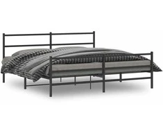 Lova Lovos rėmas su galvūgaliu/kojūgaliu, juodas, 183x213cm, metalas