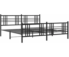 Lova Lovos rėmas su galvūgaliu/kojūgaliu, juodas, 183x213cm, metalas