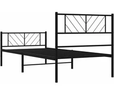 Lovos rėmas su galvūgaliu/kojūgaliu, juodas, 90x200cm, metalas