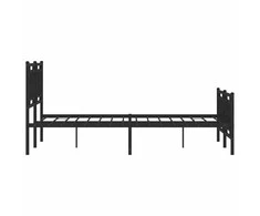 Lova Lovos rėmas su galvūgaliu/kojūgaliu, juodas, 135x190cm, metalas