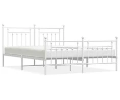Lova Lovos rėmas su galvūgaliu/kojūgaliu, baltas, 183x213cm, metalas
