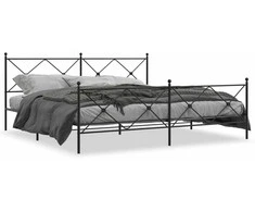 Lova Lovos rėmas su galvūgaliu/kojūgaliu, juodas, 193x203cm, metalas