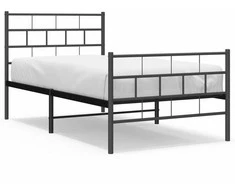 Lova Lovos rėmas su galvūgaliu/kojūgaliu, juodas, 107x203cm, metalas