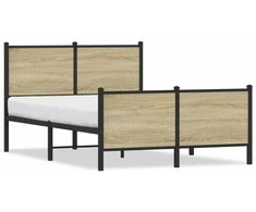 Lova Lovos rėmas be čiužinio, sonoma ąžuolo, 120x190cm, metalas