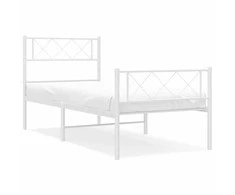 Lova Lovos rėmas su galvūgaliu/kojūgaliu, baltas, 107x203cm, metalas