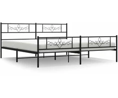 Lova Lovos rėmas su galvūgaliu/kojūgaliu, juodas, 180x200cm, metalas