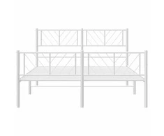 Lova Lovos rėmas su galvūgaliu/kojūgaliu, baltas, 150x200cm, metalas