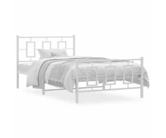 Lova Lovos rėmas su galvūgaliu/kojūgaliu, baltas, 107x203cm, metalas