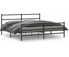 Lova Lovos rėmas su galvūgaliu/kojūgaliu, juodas, 200x200cm, metalas