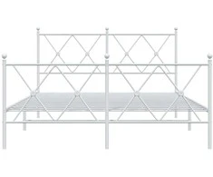 Lova Lovos rėmas su galvūgaliu/kojūgaliu, baltas, 140x190cm, metalas