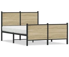Lova Lovos rėmas be čiužinio, sonoma ąžuolo, 120x200cm, metalas