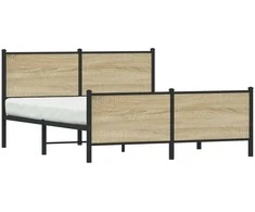 Lova Lovos rėmas be čiužinio, sonoma ąžuolo, 140x190cm, metalas