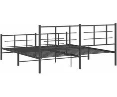 Lova Lovos rėmas su galvūgaliu/kojūgaliu, juodas, 183x213cm, metalas