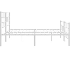 Lova Lovos rėmas su galvūgaliu/kojūgaliu, baltas, 183x213cm, metalas