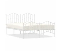 Lova Lovos rėmas su galvūgaliu/kojūgaliu, baltas, 135x190cm, metalas