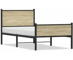 Lova Lovos rėmas be čiužinio, sonoma ąžuolo, 90x190cm, metalas