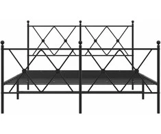 Lovos rėmas su galvūgaliu/kojūgaliu, juodas, 140x200cm, metalas