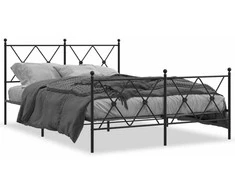 Lova Lovos rėmas su galvūgaliu/kojūgaliu, juodas, 140x190cm, metalas