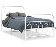 Lova Lovos rėmas su galvūgaliu/kojūgaliu, baltas, 107x203cm, metalas