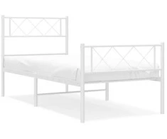 Lova Lovos rėmas su galvūgaliu/kojūgaliu, baltas, 90x200cm, metalas