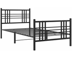 Lova Lovos rėmas su galvūgaliu/kojūgaliu, juodas, 100x190cm, metalas