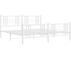 Lova Lovos rėmas su galvūgaliu/kojūgaliu, baltas, 183x213cm, metalas