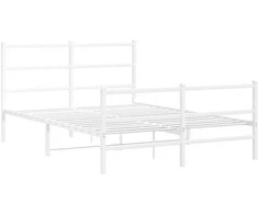 Lova Lovos rėmas su galvūgaliu/kojūgaliu, baltas, 135x190cm, metalas