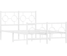 Lova Lovos rėmas su galvūgaliu/kojūgaliu, baltas, 120x190cm, metalas