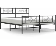 Lova Lovos rėmas su galvūgaliu/kojūgaliu, juodas, 140x190cm, metalas