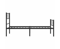 Lova Lovos rėmas su galvūgaliu/kojūgaliu, juodas, 75x190cm, metalas