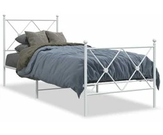 Lova Lovos rėmas su galvūgaliu/kojūgaliu, baltas, 75x190cm, metalas