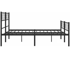 Lova Lovos rėmas su galvūgaliu/kojūgaliu, juodas, 140x200cm, metalas