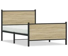 Lova Lovos rėmas be čiužinio, sonoma ąžuolo, 100x190cm, metalas