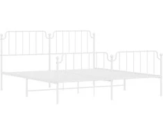 Lova Lovos rėmas su galvūgaliu/kojūgaliu, baltas, 183x213cm, metalas