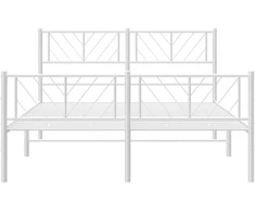 Lova Lovos rėmas su galvūgaliu/kojūgaliu, baltas, 135x190cm, metalas