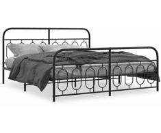 Lova Lovos rėmas su galvūgaliu/kojūgaliu, juodas, 193x203cm, metalas