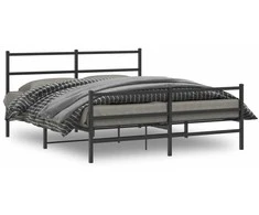 Lova Lovos rėmas su galvūgaliu/kojūgaliu, juodas, 160x200cm, metalas